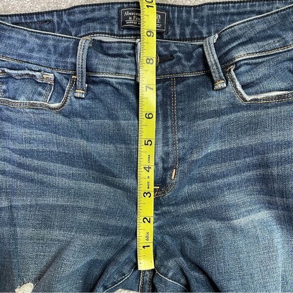 Abercrombie & Fitch Jeans Women’s 26 Long Blue Skinny Ankle Mid-Rise Dark Denim - Picture 9 of 12